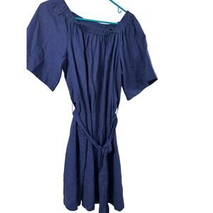Banana Republic Linen-Blend Mini Dress – Indigo – Size M
